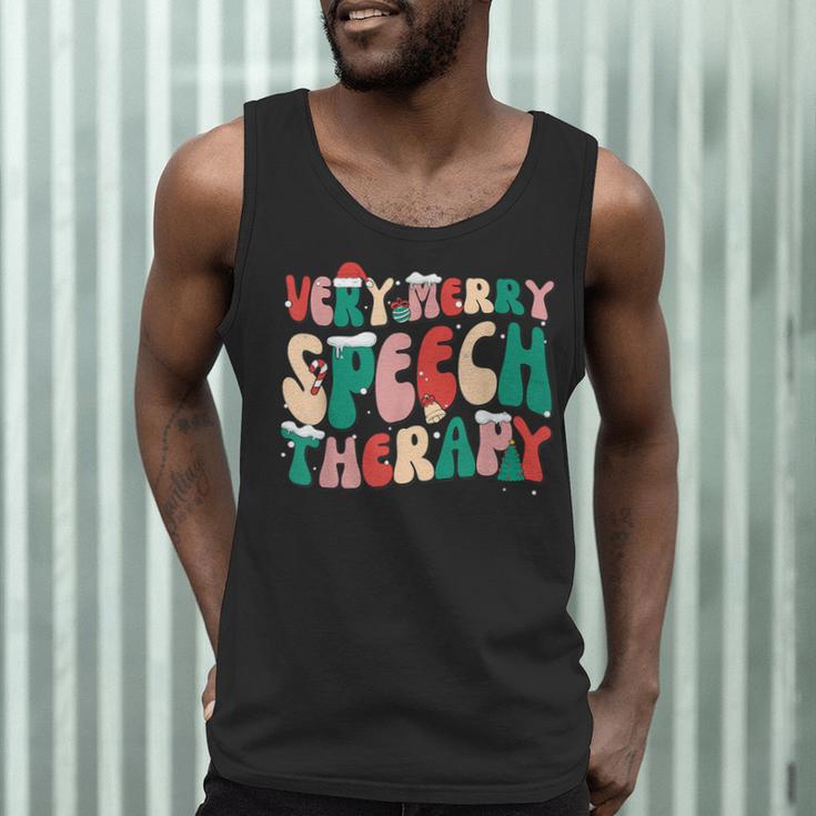 Verry Merry Speech Language Pathologist Teacher Christmas Men Tank Top, novelty gifts, funny gifts Verry Merry Speech Language Pathologist Teacher Christmas Men Tank Top, novelty gifts, funny gifts