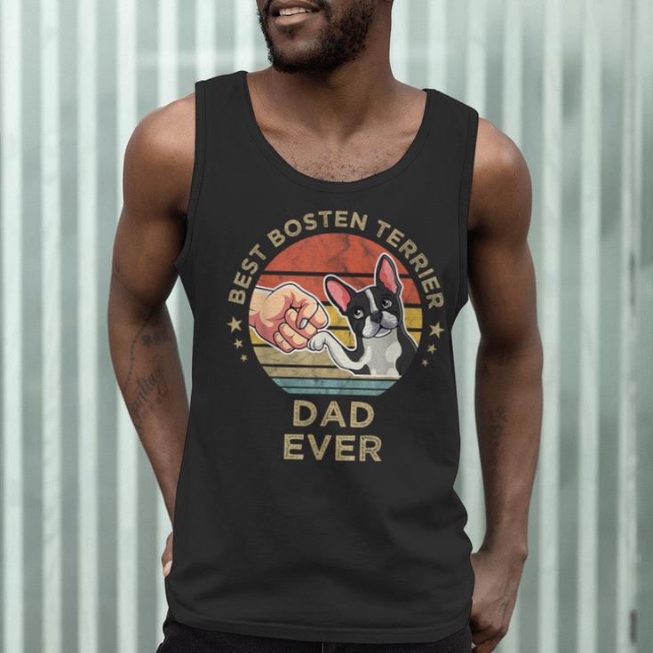 Vintage Best Boston Terrier Dad Ever Dog Father Father's Day Men Girls Kids Men Tank Top, novelty gifts, funny gifts