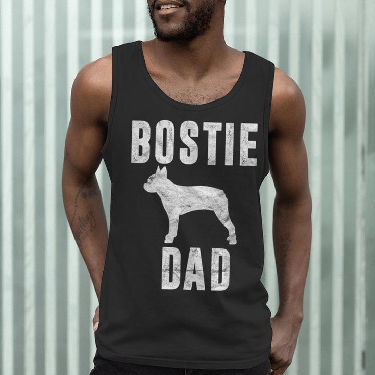 Vintage Boston Terrier Dad Dog Daddy Bostie Father Men Tank Top, novelty gifts, funny gifts