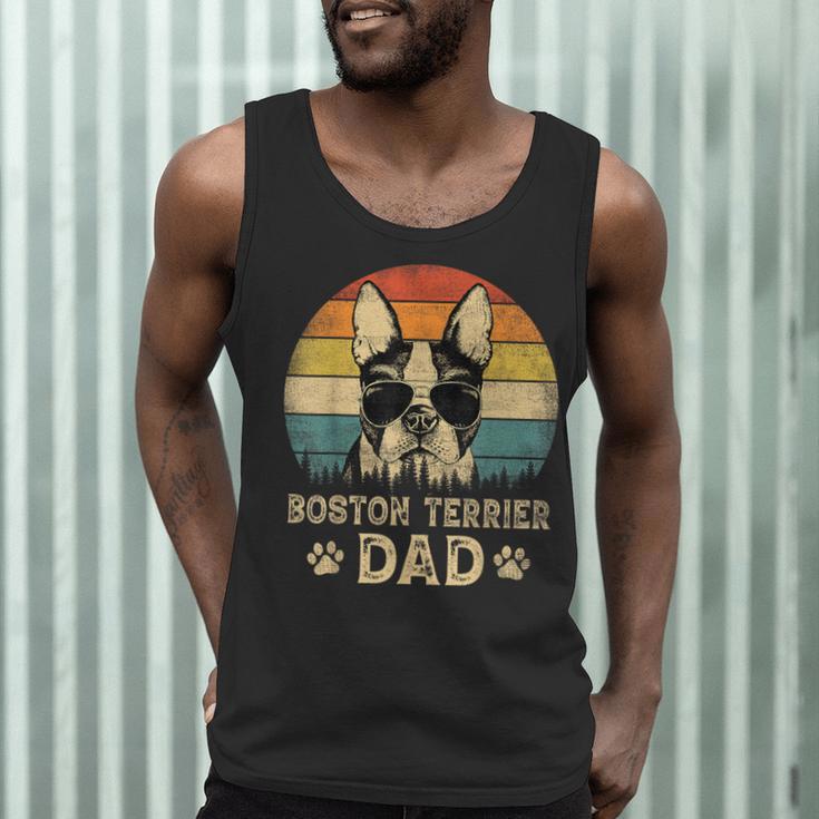 Vintage Boston Terrier Dad Dog Lovers Father's Day Tee Men Tank Top, novelty gifts, funny gifts