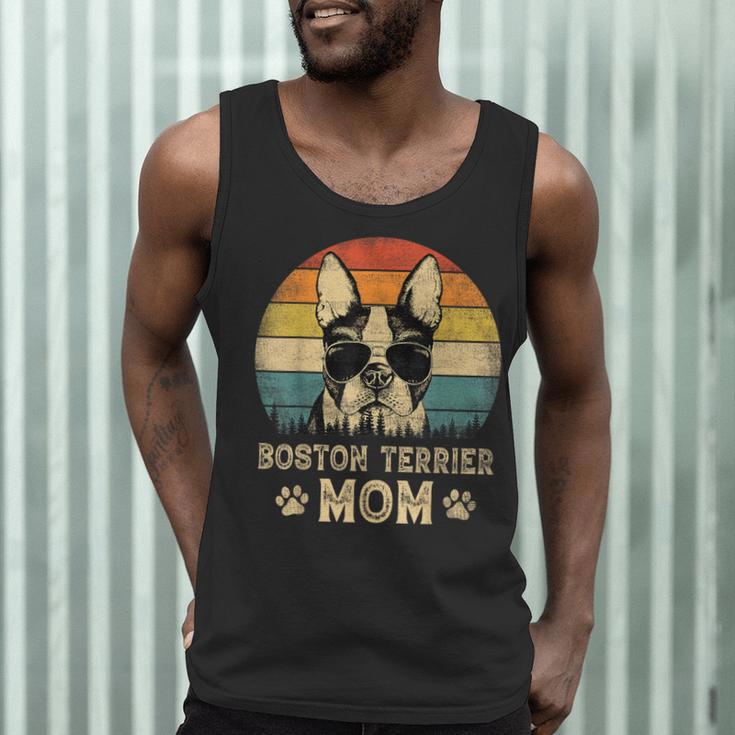Vintage Boston Terrier Mom Dog Lovers Mother's Day Men Tank Top, novelty gifts, funny gifts