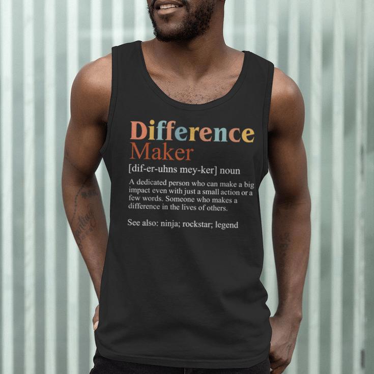 Vintage Difference Maker Definition Teachers Mom Boss Women Men Tank Top, novelty gifts, funny gifts