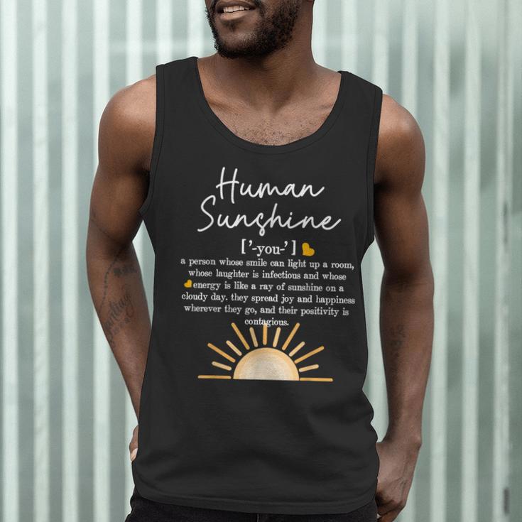 Vintage Human Sunshine Definition Teachers Mom Boss Women Men Tank Top, novelty gifts, funny gifts