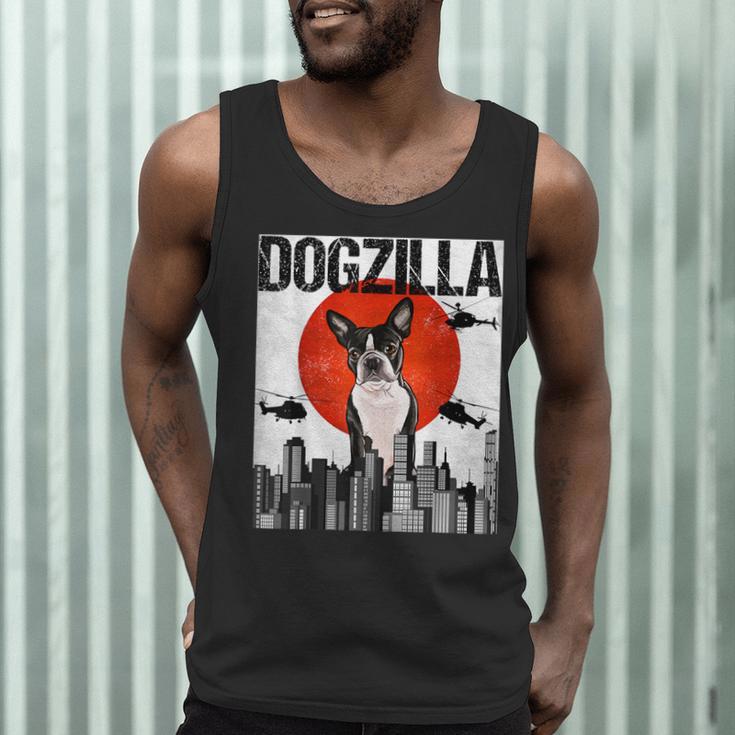 Vintage Japanese Dogzilla Boston Terrier Men Tank Top, novelty gifts, funny gifts