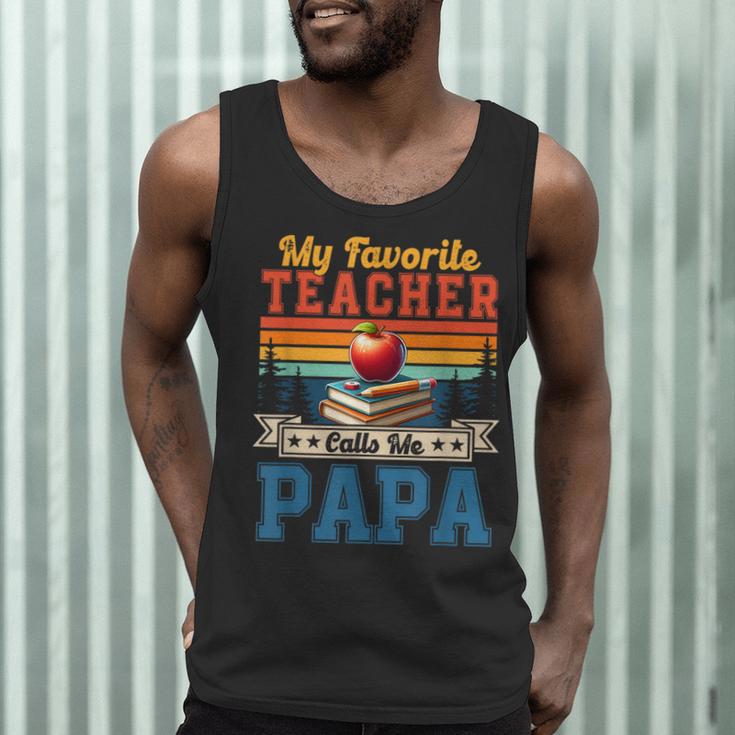 Vintage Retro My Favorite Teacher Calls Me Papa Father's Day Men Tank Top, novelty gifts, funny gifts Vintage Retro My Favorite Teacher Calls Me Papa Father's Day Men Tank Top, novelty gifts, funny gifts