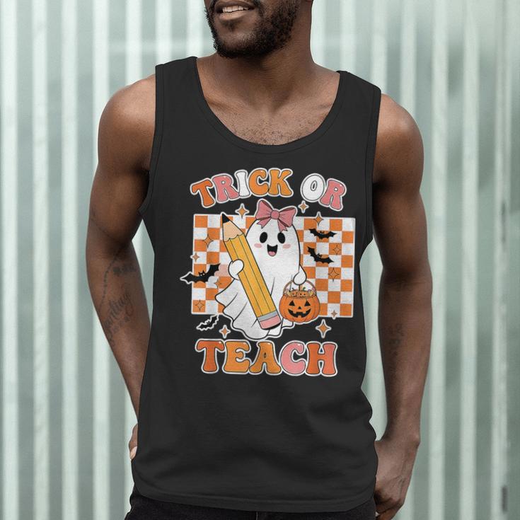 Vintage Teacher Shirt Women Trick Or Teach Halloween Men Tank Top, novelty gifts, funny gifts Vintage Teacher Shirt Women Trick Or Teach Halloween Men Tank Top, novelty gifts, funny gifts