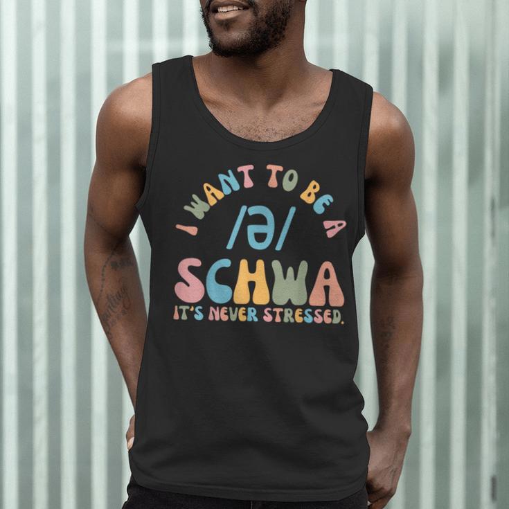 I Want To Be a SCHWA It's Never Stressed Reading Teacher Men Tank Top, novelty gifts, funny gifts I Want To Be a SCHWA It's Never Stressed Reading Teacher Men Tank Top, novelty gifts, funny gifts