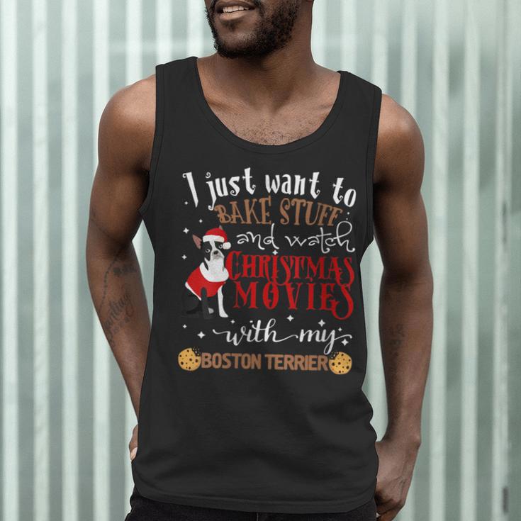 Watch Christmas Movies With My Boston Terrier Bostie Men Tank Top, novelty gifts, funny gifts