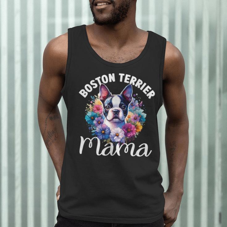 Watercolor Floral Boston Terrier Mama Dog Lover Mother's Day For Men Women Girls Kids Men Tank Top, novelty gifts, funny gifts