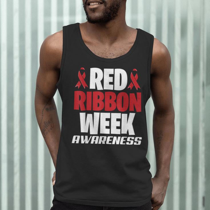 We Wear Red For Red Ribbon Week Awareness Mothers Teachers Men Tank Top, novelty gifts, funny gifts
