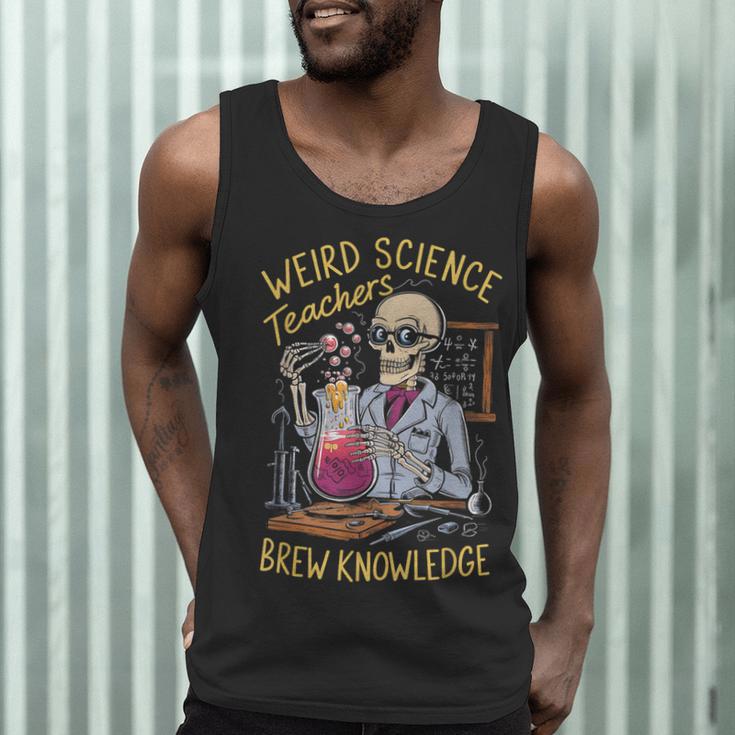 Weird Science Skeleton Halloween Teachers Brew Knowledge Men Tank Top, novelty gifts, funny gifts Weird Science Skeleton Halloween Teachers Brew Knowledge Men Tank Top, novelty gifts, funny gifts