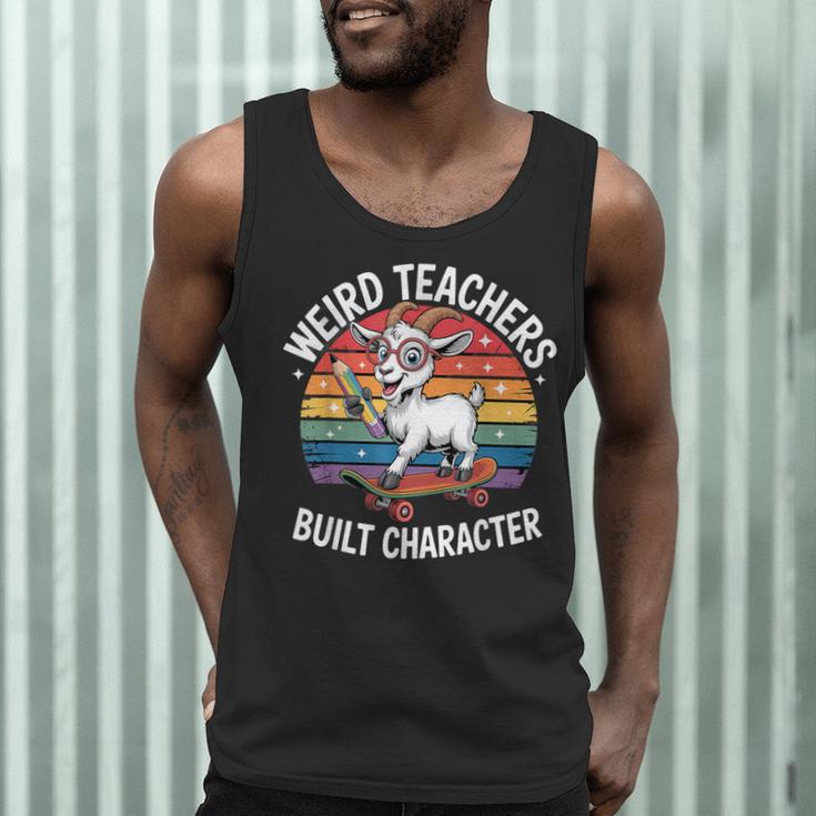 Weird Teachers Build Character Teacher Men Tank Top, novelty gifts, funny gifts Weird Teachers Build Character Teacher Men Tank Top, novelty gifts, funny gifts