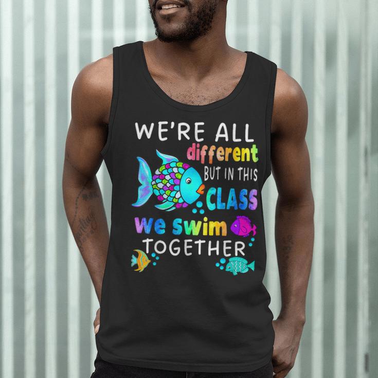 We'Re All Different But We Swim Together Elementary Teacher Men Tank Top, novelty gifts, funny gifts We'Re All Different But We Swim Together Elementary Teacher Men Tank Top, novelty gifts, funny gifts
