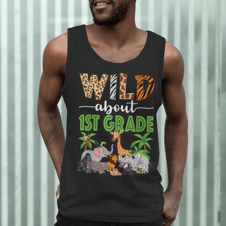 Wild About 1st Grade Teacher Student First Grade Zoo Safari Men Tank Top, novelty gifts, funny gifts Wild About 1st Grade Teacher Student First Grade Zoo Safari Men Tank Top, novelty gifts, funny gifts