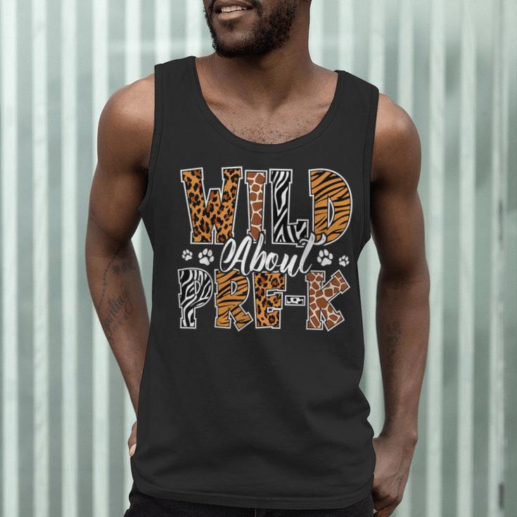 Wild About Pre-K Teacher Student First Day Of Kindergarten Men Tank Top, novelty gifts, funny gifts