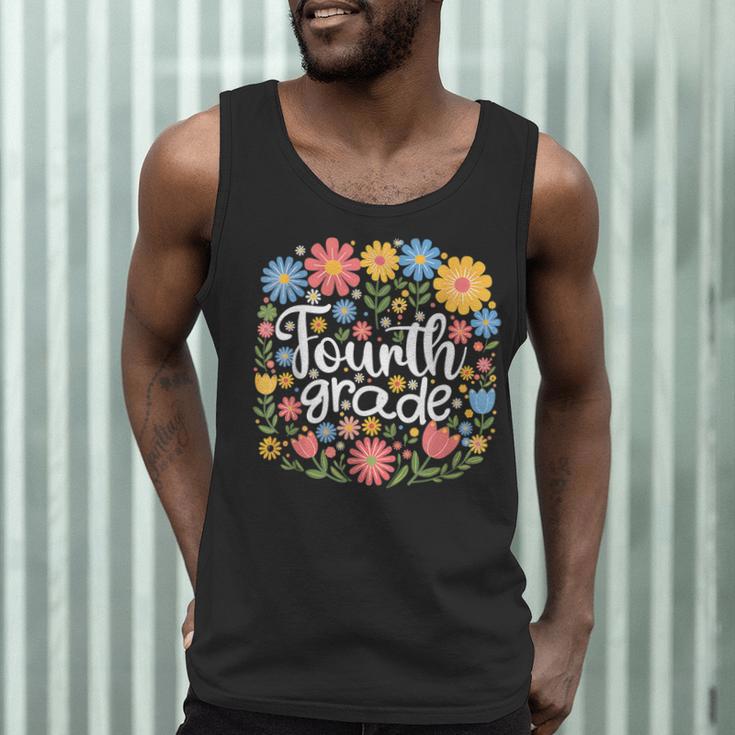 Wildflower 4th Fourth Grade Floral Back To School Teacher Men Tank Top, novelty gifts, funny gifts Wildflower 4th Fourth Grade Floral Back To School Teacher Men Tank Top, novelty gifts, funny gifts