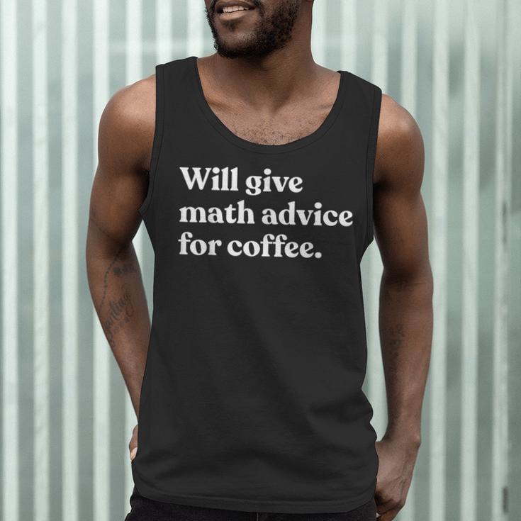 Will Give Math Advice For Coffee Math Teacher Men Tank Top, novelty gifts, funny gifts Will Give Math Advice For Coffee Math Teacher Men Tank Top, novelty gifts, funny gifts