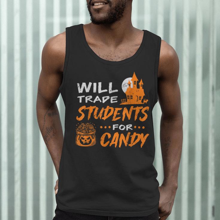 Will Trade Students For Candy Halloween Costume Teacher Men Tank Top, novelty gifts, funny gifts