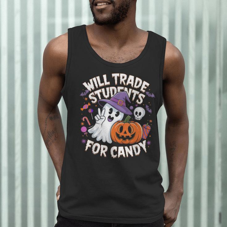 Will Trade Students For Candy Halloween Teacher Men Tank Top, novelty gifts, funny gifts Will Trade Students For Candy Halloween Teacher Men Tank Top, novelty gifts, funny gifts