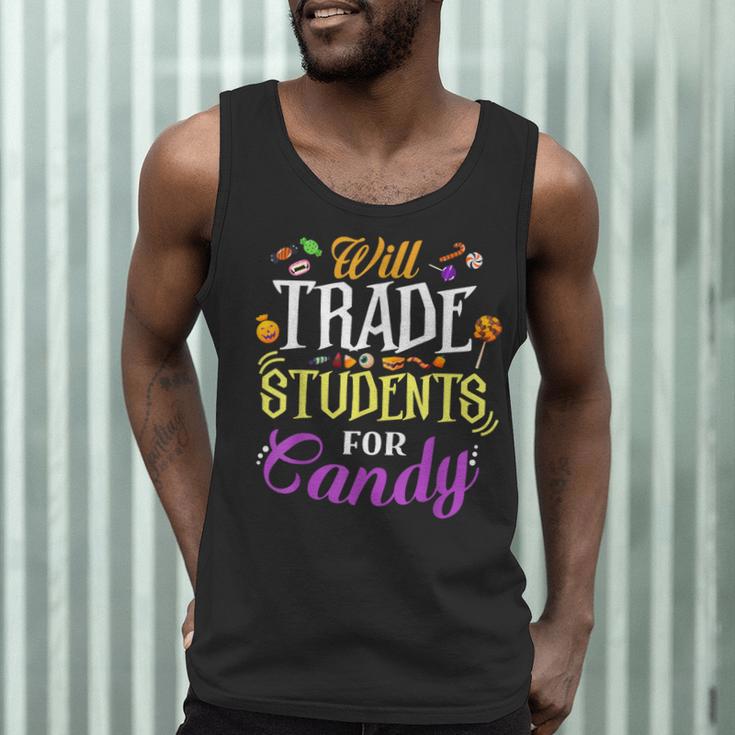 Will Trade Students For Candy Teacher Cute Halloween Costume Men Tank Top, novelty gifts, funny gifts Will Trade Students For Candy Teacher Cute Halloween Costume Men Tank Top, novelty gifts, funny gifts