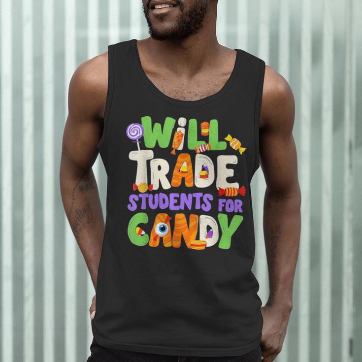 Will Trade Students For Candy Teacher Cute Halloween Costume Men Tank Top, novelty gifts, funny gifts Will Trade Students For Candy Teacher Cute Halloween Costume Men Tank Top, novelty gifts, funny gifts