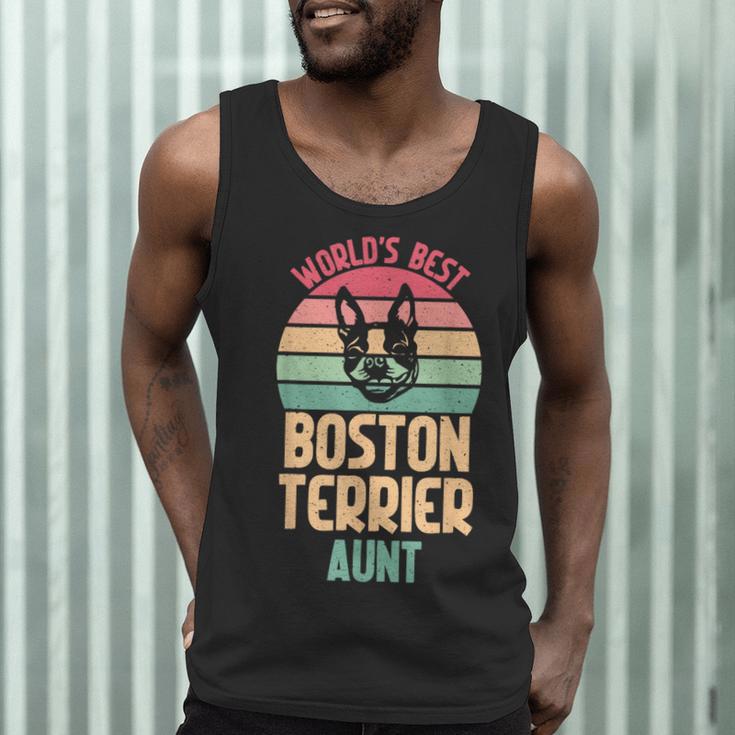 Worlds Best Boston Terrier Aunt Men Tank Top, novelty gifts, funny gifts
