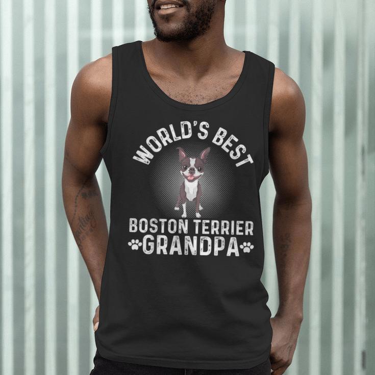 World's Best Boston Terrier Grandpa Dog Grandfather For Men Women Girls Kids Men Tank Top, novelty gifts, funny gifts