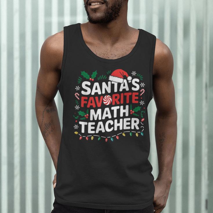 Xmas Lighting Santa's Favorite Math Teacher Christmas Men Tank Top, novelty gifts, funny gifts Xmas Lighting Santa's Favorite Math Teacher Christmas Men Tank Top, novelty gifts, funny gifts