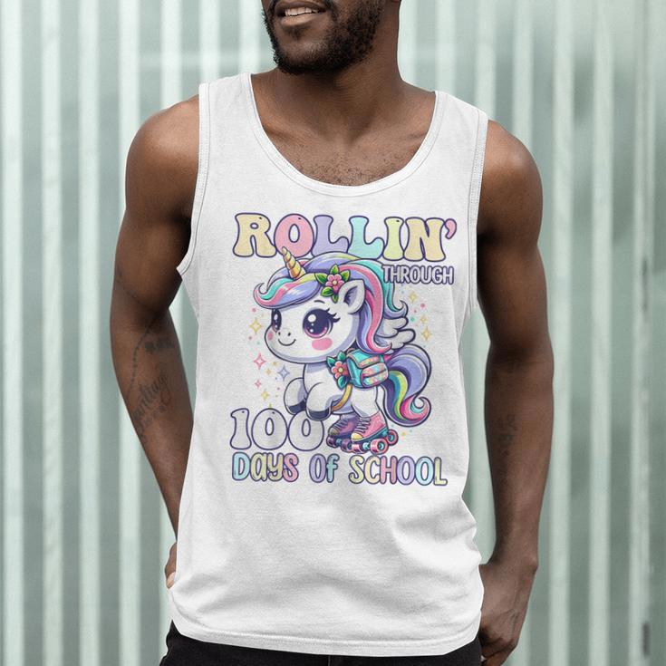 100 Days Of School Girls Teacher 100th Day Unicorn Outfit Men Tank Top, novelty gifts, funny gifts