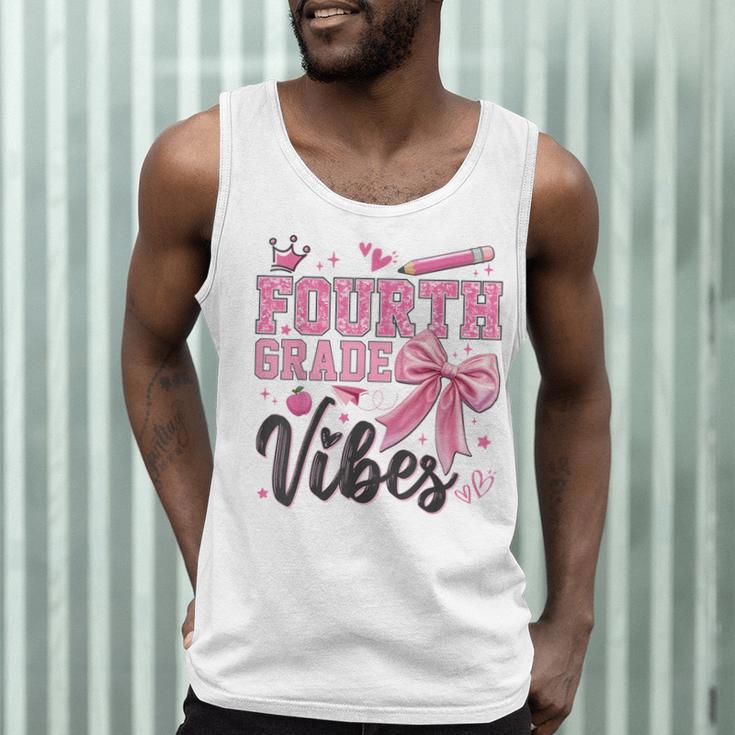 4th Fourth Grade Vibes Back To School Coquette Teacher Girl Men Tank Top, novelty gifts, funny gifts 4th Fourth Grade Vibes Back To School Coquette Teacher Girl Men Tank Top, novelty gifts, funny gifts