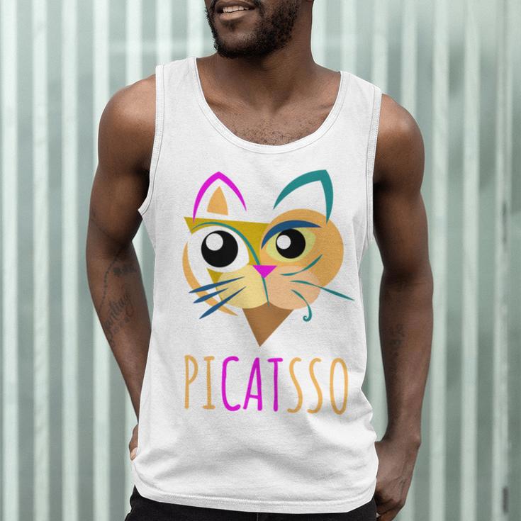 Abstract Cat Art Picatsso Shirt For Art Teachers Men Tank Top, novelty gifts, funny gifts