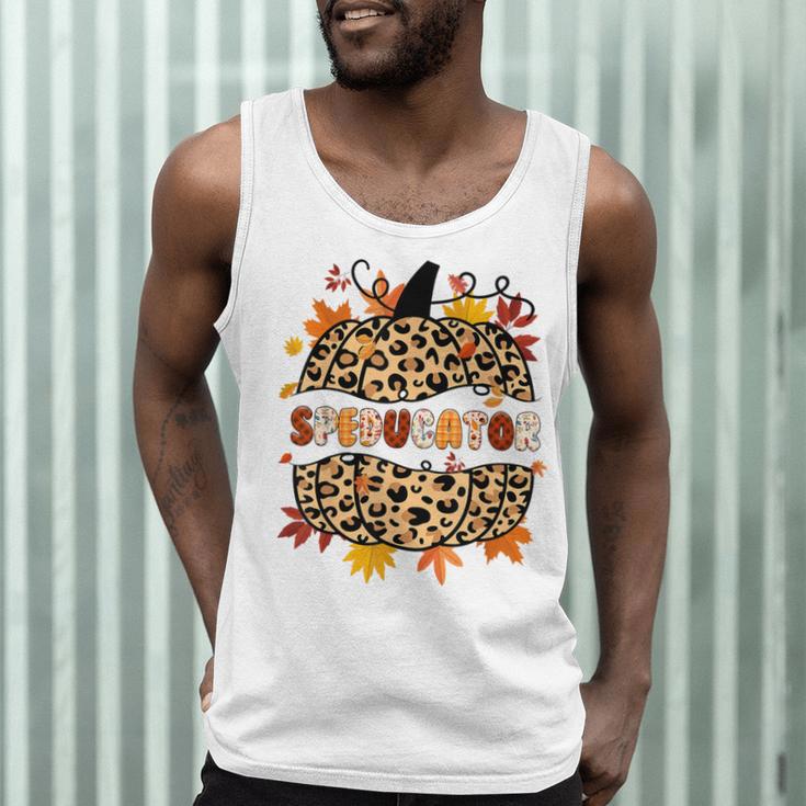 Autumn Fall SPED ED Teacher Thankful Grateful Pumpkin Retro Men Tank Top, novelty gifts, funny gifts