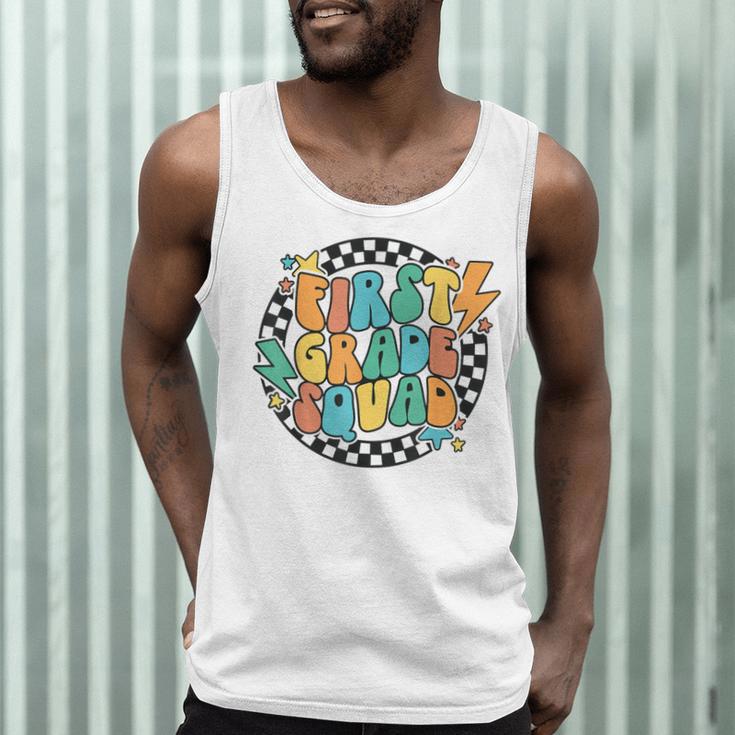 Back To School Groovy Teacher 1st First Grade Crew Squad Men Tank Top, novelty gifts, funny gifts Back To School Groovy Teacher 1st First Grade Crew Squad Men Tank Top, novelty gifts, funny gifts