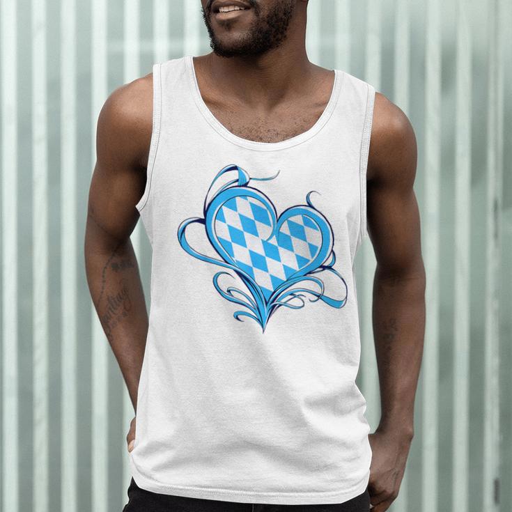 Bavarian Flag As Heart Blue Diamond Bavaria Men Tank Top, novelty gifts, funny gifts