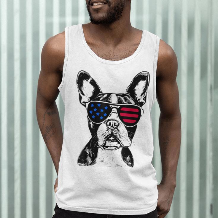 Boston Terrier Dog 4th July America USA Flag Men Women Kids Men Tank Top, novelty gifts, funny gifts