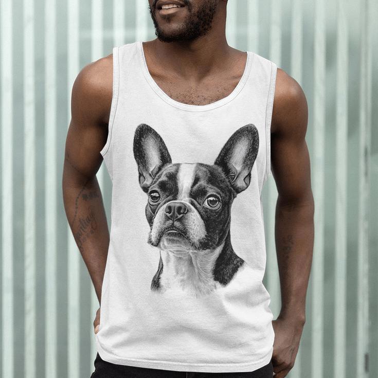 Boston Terrier Dog Motif Pet Illustration Boston Terrier For Men Women Kids Men Tank Top, novelty gifts, funny gifts