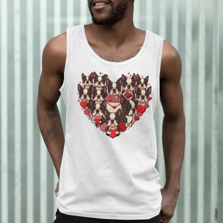 Boston Terrier Heart Valentine Boston Terrier Men Tank Top, novelty gifts, funny gifts