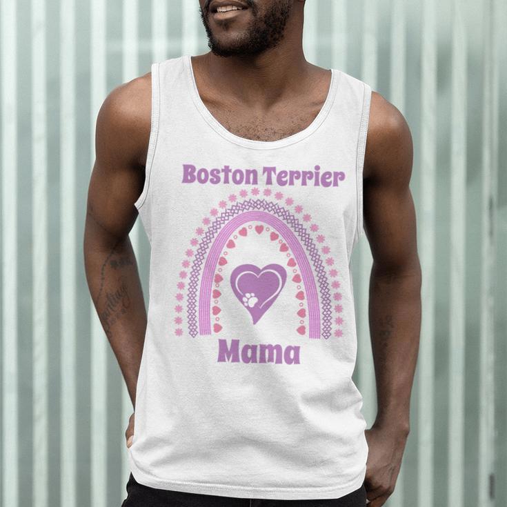 Boston Terrier Mama Cute Rainbow Paw Heart Shape Men Tank Top, novelty gifts, funny gifts