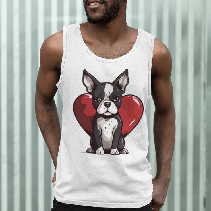 Boston Terrier Mom Dad Bostie Dog Lover Valentines Day Men Tank Top, novelty gifts, funny gifts