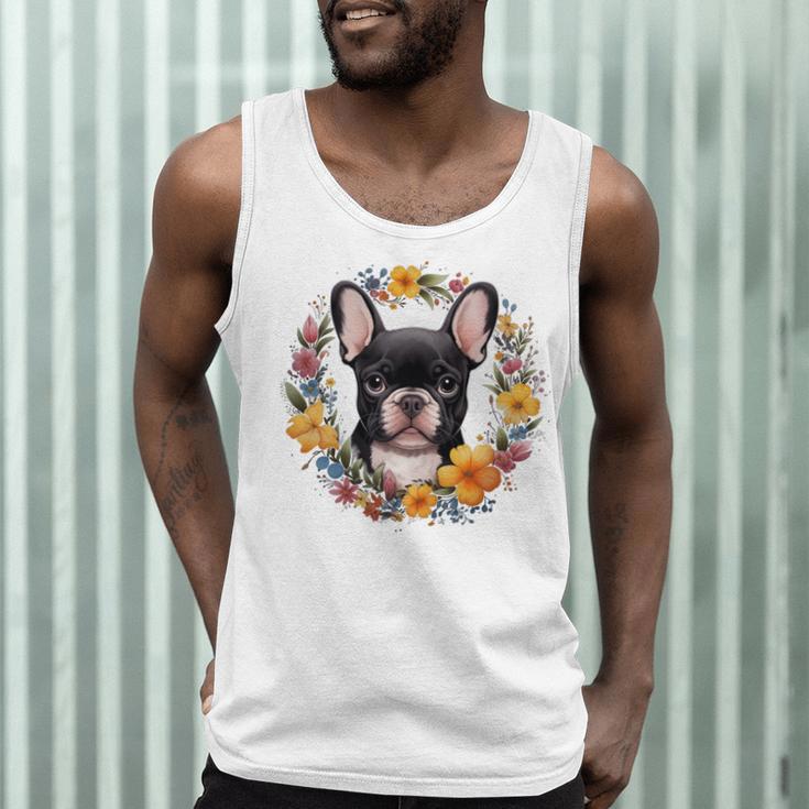Boston Terrier Mom Floral Bostie Dog Lover Flowers Cute Men Tank Top, novelty gifts, funny gifts