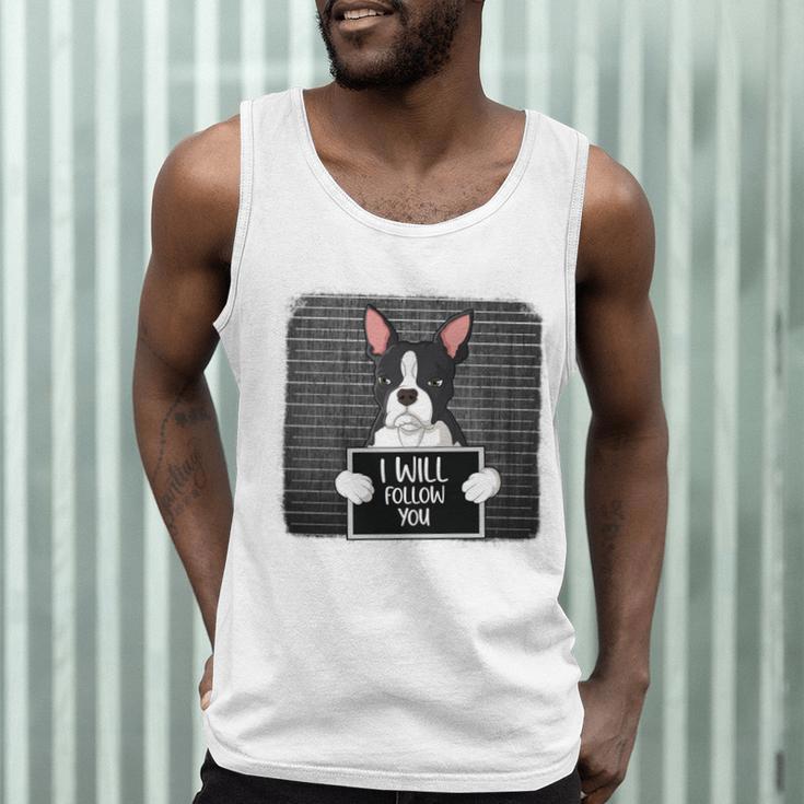 Boston Terrier Mug Shot Guilty Dog Men Tank Top, novelty gifts, funny gifts