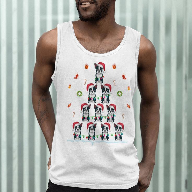 Boston Terrier Xmas Tree Lights For Men Women Boston Terrier Men Tank Top, novelty gifts, funny gifts