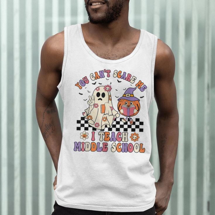You Can't Scare Me I Teach Middle School Halloween Teacher Men Tank Top, novelty gifts, funny gifts