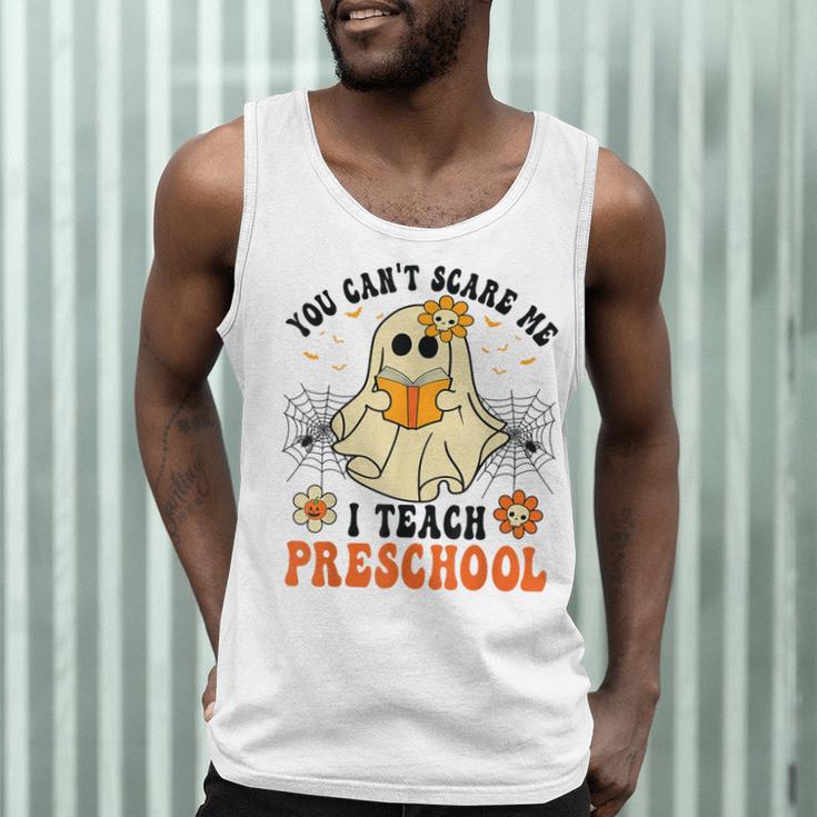 You Can't Scare Me I Teach Preschool Teacher Halloween Ghost Men Women Men Tank Top, novelty gifts, funny gifts