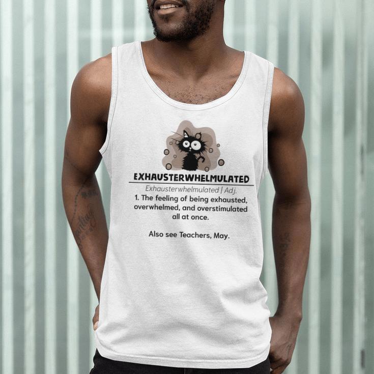 Cat Exhausted Teacher Exhausterwhelmulated Definition Men Tank Top, novelty gifts, funny gifts Cat Exhausted Teacher Exhausterwhelmulated Definition Men Tank Top, novelty gifts, funny gifts