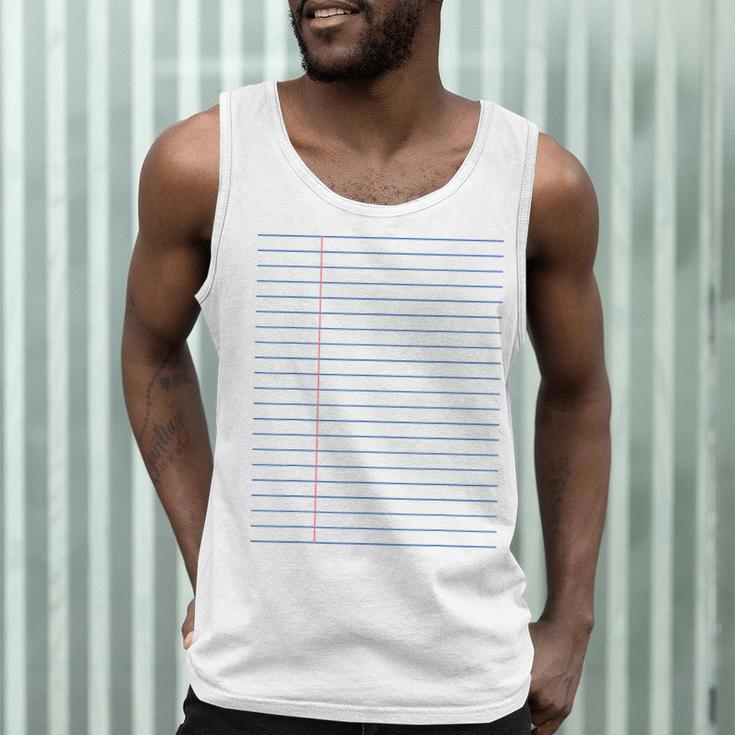 Colleged Ruled Paper Lined Writer Student Professor Teacher Men Tank Top, novelty gifts, funny gifts