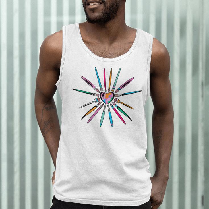 Cool Brush Heart Shape Art Teacher Paint For Artist Painter Men Tank Top, novelty gifts, funny gifts Cool Brush Heart Shape Art Teacher Paint For Artist Painter Men Tank Top, novelty gifts, funny gifts