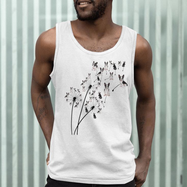 Dandelion Boston Terrier Flower Floral Bostie Tree Men Tank Top, novelty gifts, funny gifts
