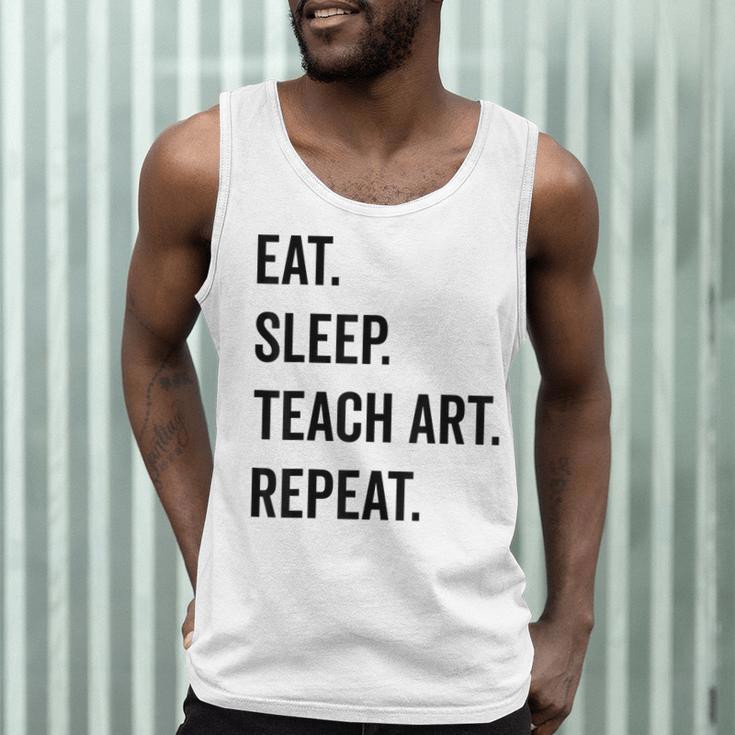 Eat Sleep Teach Art Repeat Teaching Art Teacher Men Tank Top, novelty gifts, funny gifts