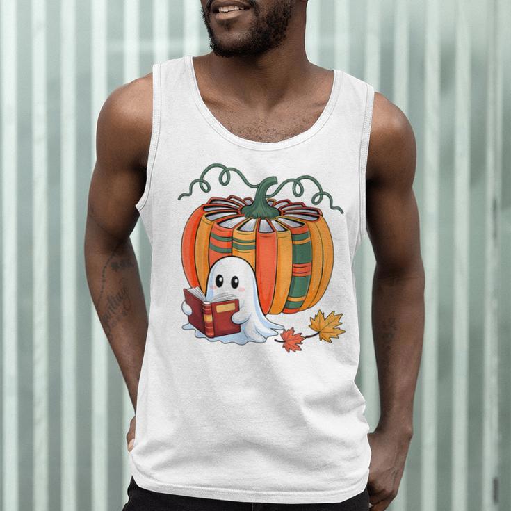 Fall Book Pumpkin Books Ghost Reading Halloween Teacher Men Tank Top, novelty gifts, funny gifts Fall Book Pumpkin Books Ghost Reading Halloween Teacher Men Tank Top, novelty gifts, funny gifts